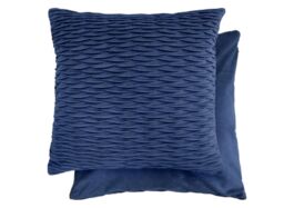 New Edge Blinds Millie Collection Soft Velvet Cushion Cover in Blue - Size: 43 cm x 43 cm