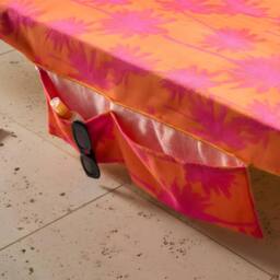 OHS Palm Tree Beach Towel with Bag Quick Dry Absorbent Travel Spa in Orange - thumbnail 2
