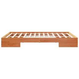 Berkfield Home Floor Bed Frame with Storage Brown 140 x 200 cm Solid pine wood - thumbnail 6
