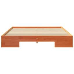 Berkfield Home Floor Bed Frame with Storage Brown 140 x 200 cm Solid pine wood - thumbnail 5