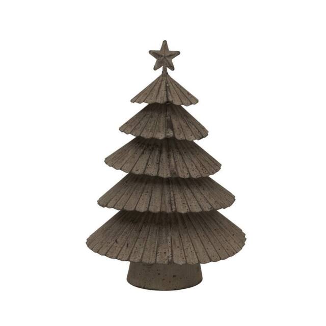 Lemon Pavilion Furniture and Decor Large Rustic Layered Christmas Tree with Star - L7xW16xH25 cm - Silver in White - image 1