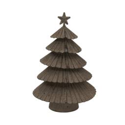 Lemon Pavilion Furniture and Decor Large Rustic Layered Christmas Tree with Star - L7xW16xH25 cm - Silver in White - thumbnail 2