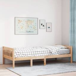 Berkfield Home Children's Bed without Mattress 90x200 cm Solid Wood Pine in Light Tan - thumbnail 2