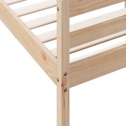 Berkfield Home Beautiful Bed Frame without Mattress 120x200 cm Solid Wood Pine in Natural - Size: Small Double - thumbnail 7