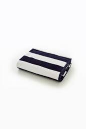 Deyongs Cabana Bay 100% Cotton Yarn Dyed Stripe Beach Towel 80x165 in Navy - thumbnail 2