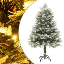 Berkfield Home Pre-lit Christmas Tree with Pine Cones Green 150 cm PVC&PE - thumbnail 2