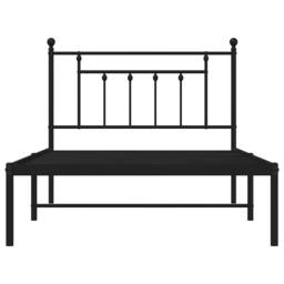 Berkfield Home Metal Bed Frame with Headboard Black 100x200 cm - thumbnail 6