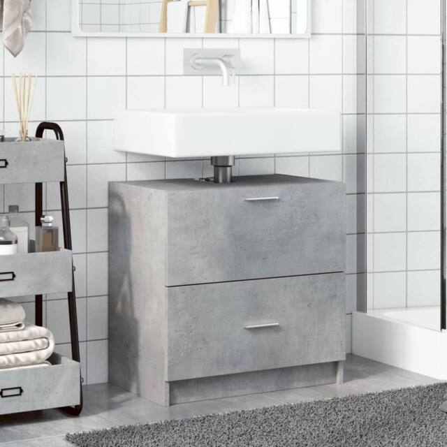 Berkfield Home Sink Cabinet Concrete Grey 59x37x59 cm Engineered Wood - Size: 59 x 37 x 59 cm - image 1