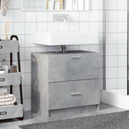 Berkfield Home Sink Cabinet Concrete Grey 59x37x59 cm Engineered Wood - Size: 59 x 37 x 59 cm - thumbnail 1