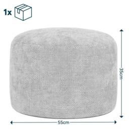 icon Milano Woven Chenille Footstool in Gold - thumbnail 3