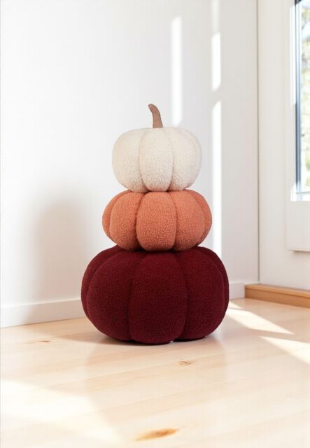 Garden Greatness 3 Tiered Pumpkin Autumnal Decoration in Brown - Size: 1 Pack