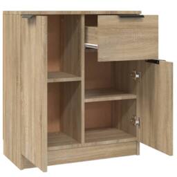 Berkfield Home Sideboard Sonoma oak 60x30x70 cm Engineered Wood in Light Tan - Size: 60 x 30 x 70 cm - thumbnail 7