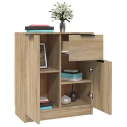 Berkfield Home Sideboard Sonoma oak 60x30x70 cm Engineered Wood in Light Tan - Size: 60 x 30 x 70 cm - thumbnail 5