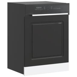 Berkfield Home Decorative Dishwasher Panel¬†Kalmar¬†Black 60x1.5x67 cm Engineere in Black - thumbnail 2