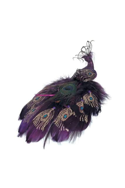 KDMD Purple Peacock 30cm Christmas Ornament - image 1