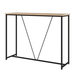 Havendro Oak Console Table with Wooden Slim Display Shelf for Hallway in Light Oak - thumbnail 3