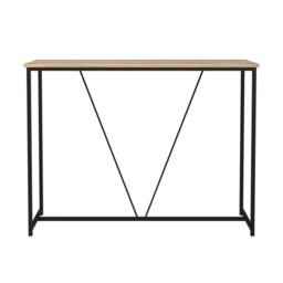Havendro Oak Console Table with Wooden Slim Display Shelf for Hallway in Light Oak - thumbnail 1