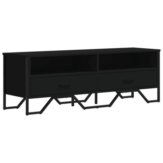 Berkfield Home TV Cabinet Black 122x34x41 cm Engineered Wood - Size: 122 x 34 x 41 cm - image 1