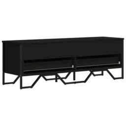 Berkfield Home TV Cabinet Black 122x34x41 cm Engineered Wood - Size: 122 x 34 x 41 cm - thumbnail 6