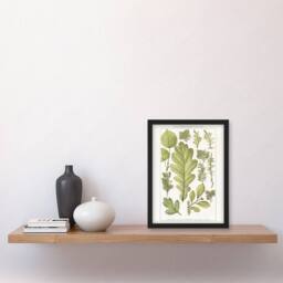Artery8 Plant Lover Leaves Brockhaus Lexikon Vintage Framed Wall Art Print in White - Size: A4 - thumbnail 4