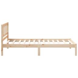 Berkfield Home Modern with Headboard Brown 80 x 200 cm Solid pine wood in Natural - thumbnail 6