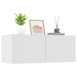 Berkfield Home TV Cabinets 2 pcs White 80x30x30 cm Engineered Wood - Size: 80 x 30 x 30 cm - thumbnail 4