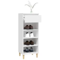 Berkfield Home Shoe Cabinet White 40x36x105 cm Engineered Wood - Size: 40 x 36 x 105 cm - thumbnail 7