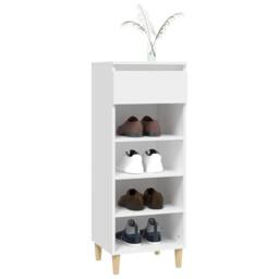 Berkfield Home Shoe Cabinet White 40x36x105 cm Engineered Wood - Size: 40 x 36 x 105 cm - thumbnail 8