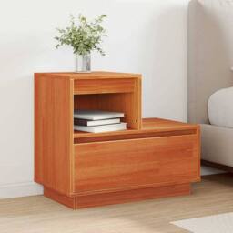Berkfield Home Modern Bedside Cabinet 2 pcs Wax brown 60 x 34 x 51 cm Solid pinewood - thumbnail 4