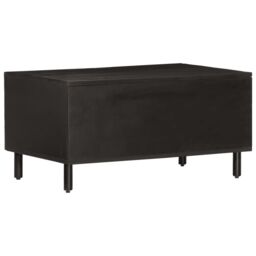 Berkfield Home Coffee Table Black 80x50x40 cm Solid Wood Mango - Size: 80 x 50 x 40 cm - thumbnail 5