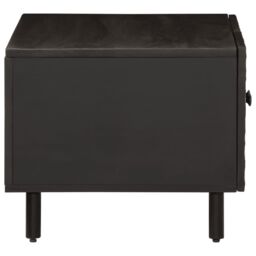 Berkfield Home Coffee Table Black 80x50x40 cm Solid Wood Mango - Size: 80 x 50 x 40 cm - thumbnail 4