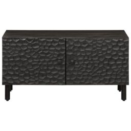 Berkfield Home Coffee Table Black 80x50x40 cm Solid Wood Mango - Size: 80 x 50 x 40 cm - thumbnail 3