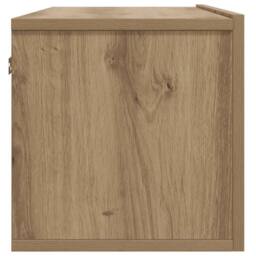 Berkfield Home Wall Mounted TV Cabinet Artisan Oak 80x30x30 cm Engineered Wood in Brown - Size: 80 x 30 x 30 cm - thumbnail 6