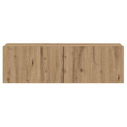 Berkfield Home Wall Mounted TV Cabinet Artisan Oak 80x30x30 cm Engineered Wood in Brown - Size: 80 x 30 x 30 cm - thumbnail 5