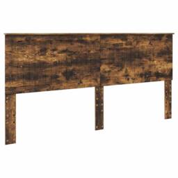 Berkfield Home Bed Frame Smoked Oak 200 x 200 cm Solid Pine Wood in Brown - thumbnail 6