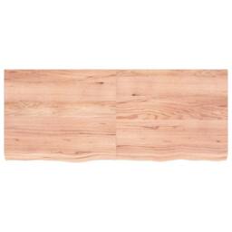 Berkfield Home Wall Shelf Light Brown 120x50x(2-6) cm Treated Solid Wood Oak - thumbnail 3