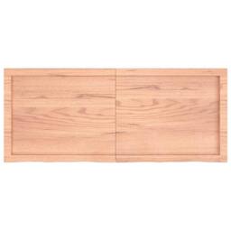 Berkfield Home Wall Shelf Light Brown 120x50x(2-6) cm Treated Solid Wood Oak - thumbnail 1