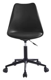 Nordlys Scandinavian adjustable metal base office chair in Black - thumbnail 6