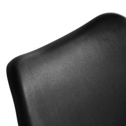 Nordlys Scandinavian adjustable metal base office chair in Black - thumbnail 4
