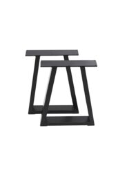 Living and Home Table Legs Set of 2 Heavy Duty Industrial DIY Furniture Replacement Legs in Black - thumbnail 1