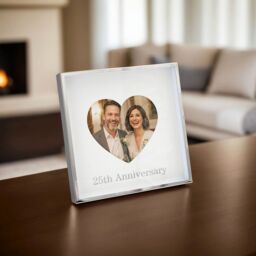 Happy Homewares 25th Anniversary 4x4 Nickel Heart Frame with Silver Foil - thumbnail 6
