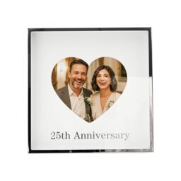 Happy Homewares 25th Anniversary 4x4 Nickel Heart Frame with Silver Foil - thumbnail 3