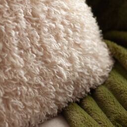Furn Rowan Faux Fur Cushion in Beige - Size: 50 cm x 50 cm - thumbnail 2