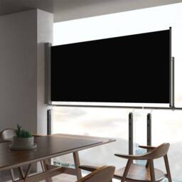 Berkfield Home Patio Retractable Side Awning 60x300 cm Black - thumbnail 1