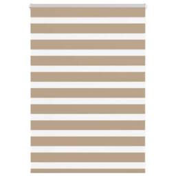 Berkfield Home Elegant Zebra Blind Sand Brown 105x100 cm Fabric Width 100.9 cm P - thumbnail 2