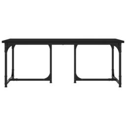 Berkfield Home Decorative Coffee Table Black 90x50x35 cm Engineered Wood - Size: 90 x 50 x 35 cm - thumbnail 4