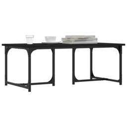 Berkfield Home Decorative Coffee Table Black 90x50x35 cm Engineered Wood - Size: 90 x 50 x 35 cm - thumbnail 1
