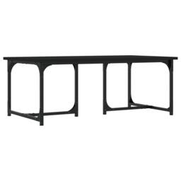 Berkfield Home Decorative Coffee Table Black 90x50x35 cm Engineered Wood - Size: 90 x 50 x 35 cm - thumbnail 3