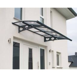 Palram Patio Cover Herald Door Awning Canopy 2230 Mist - L223.5 cm - Grey - thumbnail 3