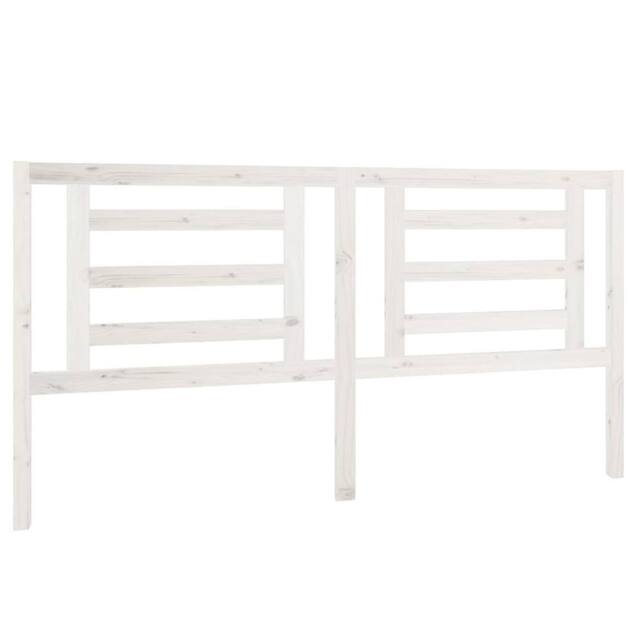 Berkfield Home Bed Headboard White 186x4x100 cm Solid Pine Wood - Size: 186 x 4 x 100 cm - image 1